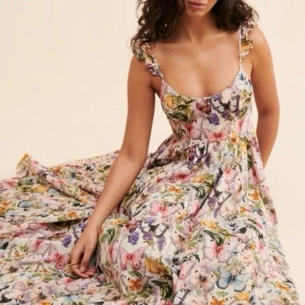 Selkie Penny Lane Dress in Butterfly Botanics Size Small NWOT